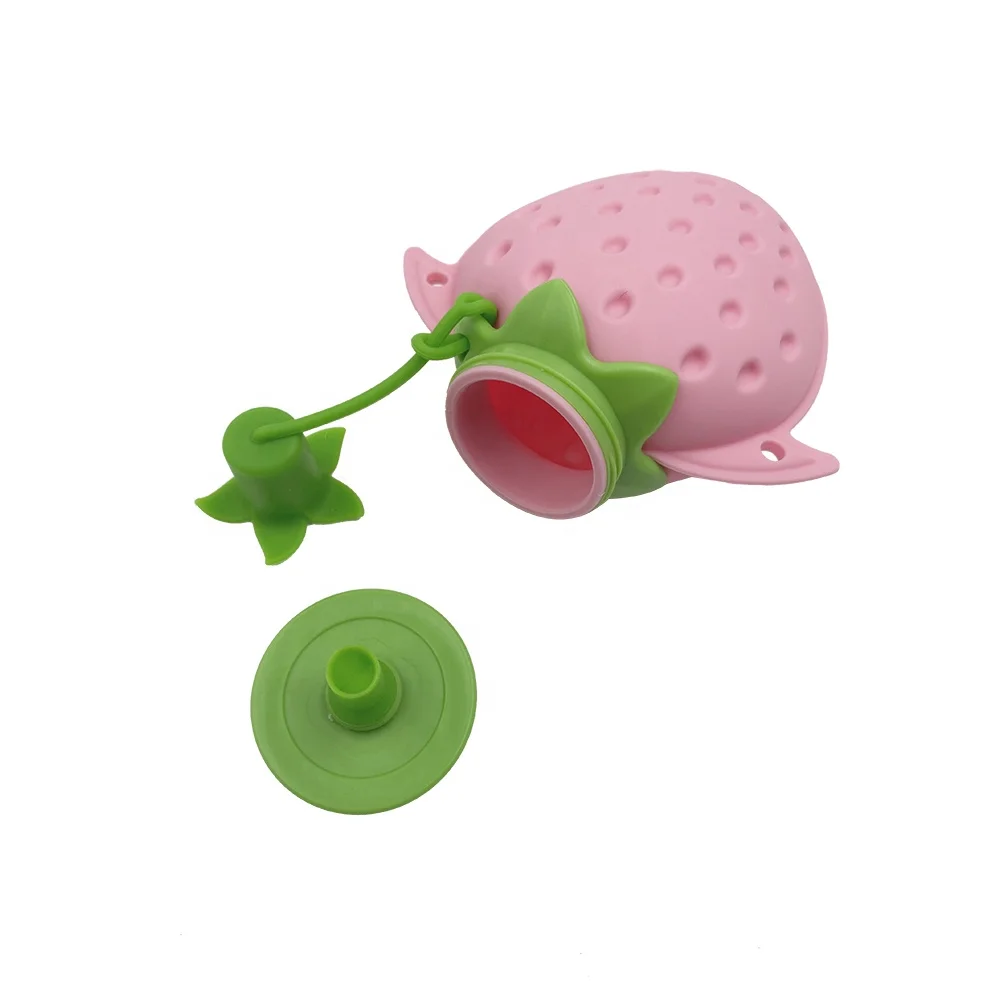 Dragon SV029 Wholesale Eco-Friendly Food Grade Silicone Kids Drink Water Bottle Lovely Strawberry shape