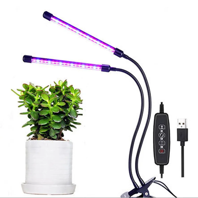 Indoor Phyto Luminaire Growth Lamp 12w 18w 20w LED Clip phytolamp With Timer Gooseneck Adjustable Full Spectrum Light Bar