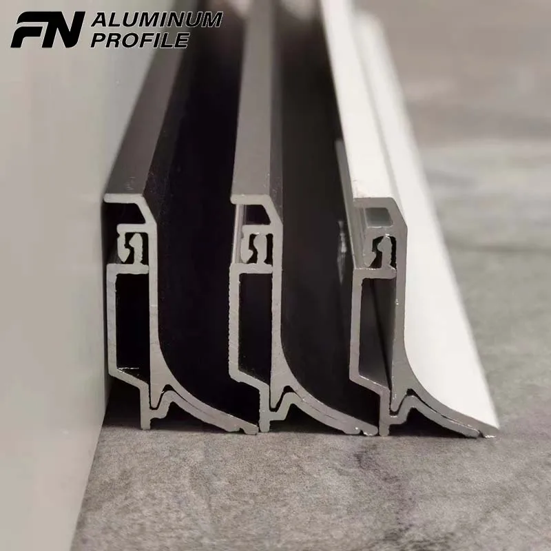 Beautify Decoration Living Room Extruded Aluminum Extrusion Profile Metal Embedded Skirting Line