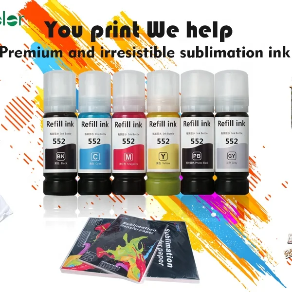 Premium 552 555 114 Water Based Dye Sublimation Ink Compatible for epson L8180 L8160 Et8500 Et8550 Et-8550 Et-8500
