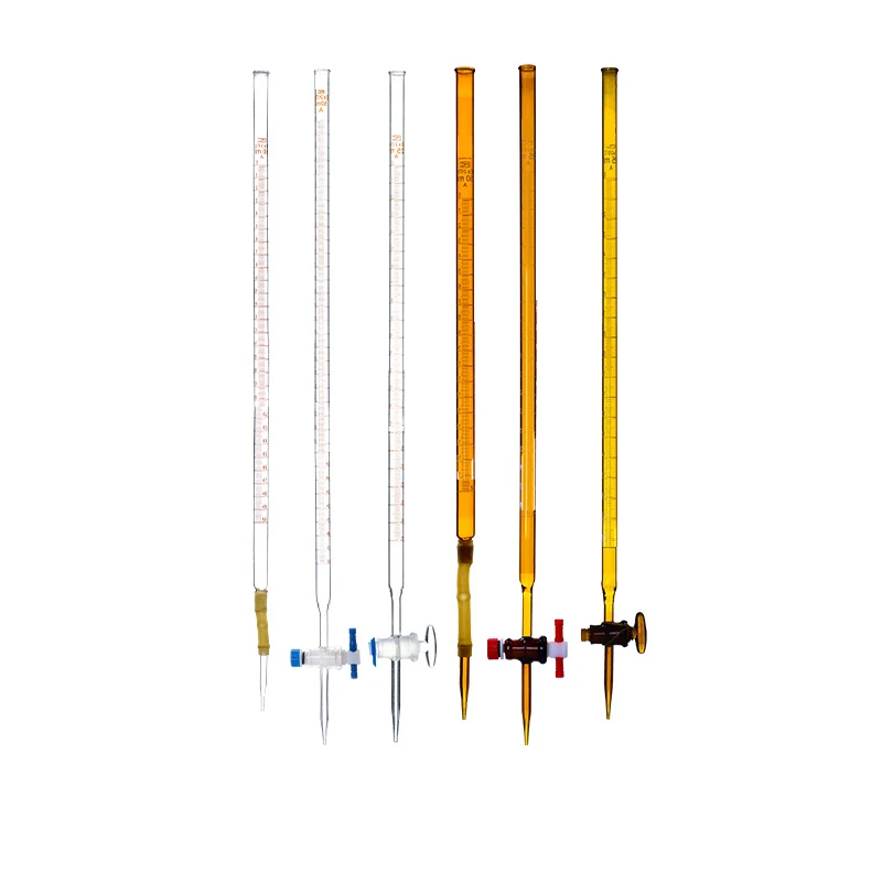 High borosilicate 3.3 glass burette  Acid Base burette with ce iso