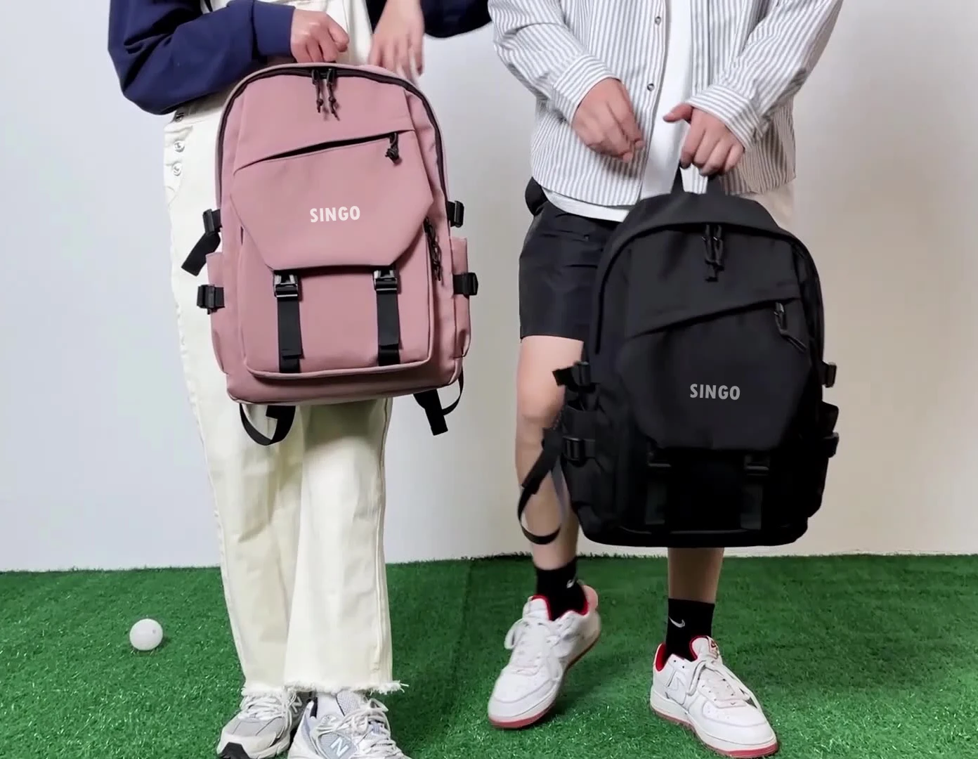 Book Bags Custom Logo Backpacks For Girls Pink Nylon Backpack 14 Inch Laptop College School Bag 2024