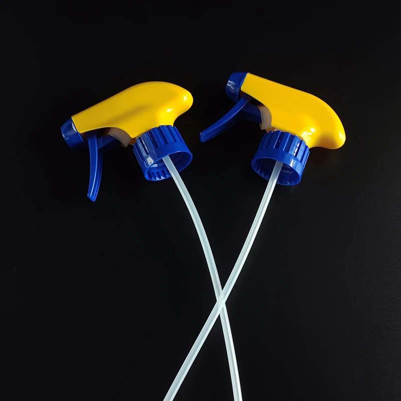 Производство обжимных распылительных насосов с тонким триггером распылитель 20 410 24 410 пластиковая упаковка садовая цветная Форсунка функциональный материал