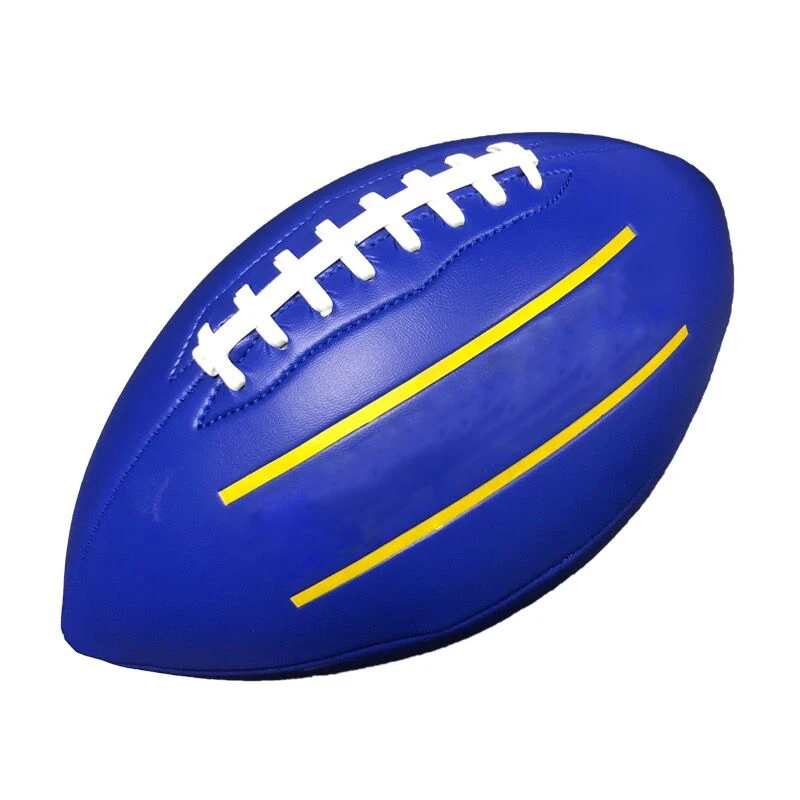Custom Logo Blue Youth Rugby Ball Size 5 PU Leather Official Size 9 American Football Balls for sale