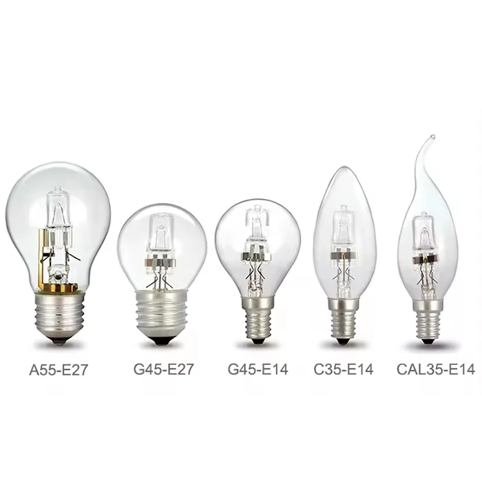 Светодиодная галогенная лампа C35 E14 E27 220v 28w 42w 53w 3000k прозрачная Замена для лампы накаливания