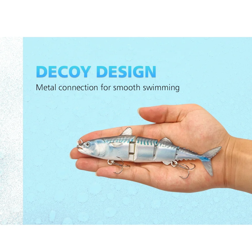 ODS Jointed Bass Fishing Bait for Saltwater Freshwater Four Section Tuna Lure Swimbait Hard Plastic Tuna Trolling Fishing lures