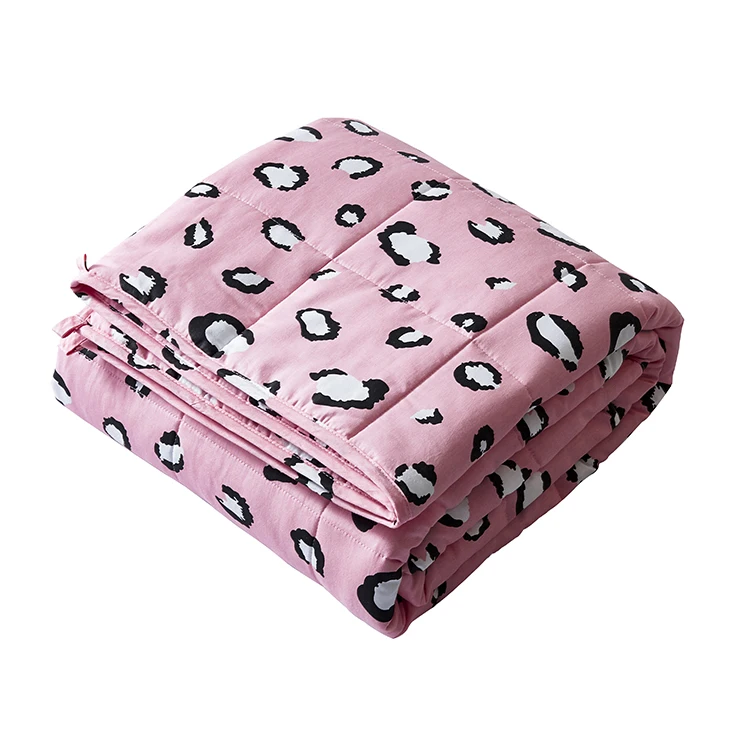 Minky and organic cotton beads kids unicorn 5 lb 10 lbs weighted blanket kids bamboo