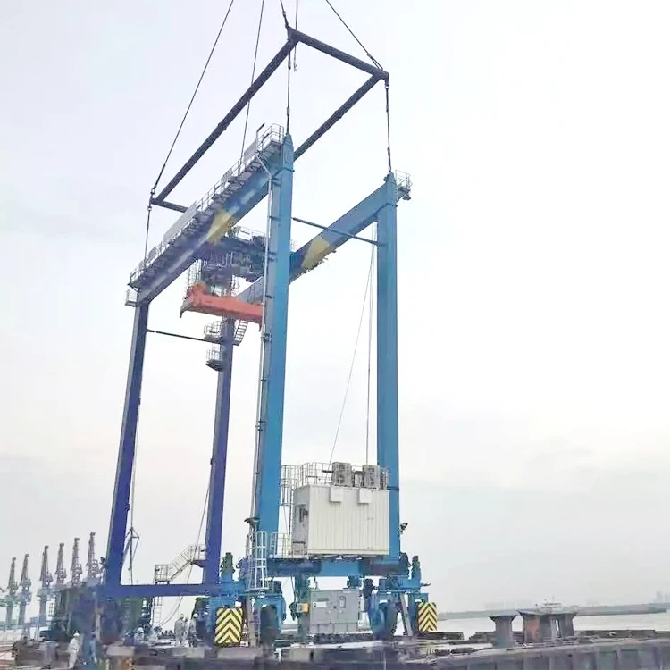 Карманный козловой кран 40 тонн 50 60 портовый контейнер резиновый