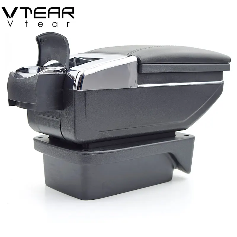 Vtear Armrest Interior Center Console Storage Box Arm Rest Car-Styling Decoration Accessories Parts organizer For toyota verso