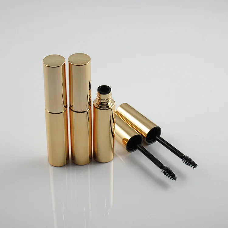 
moq 500pcs TM-M6621 8ml shiny gold cosmetic packaging mascara bottle stock wholesales eyelash bottle 