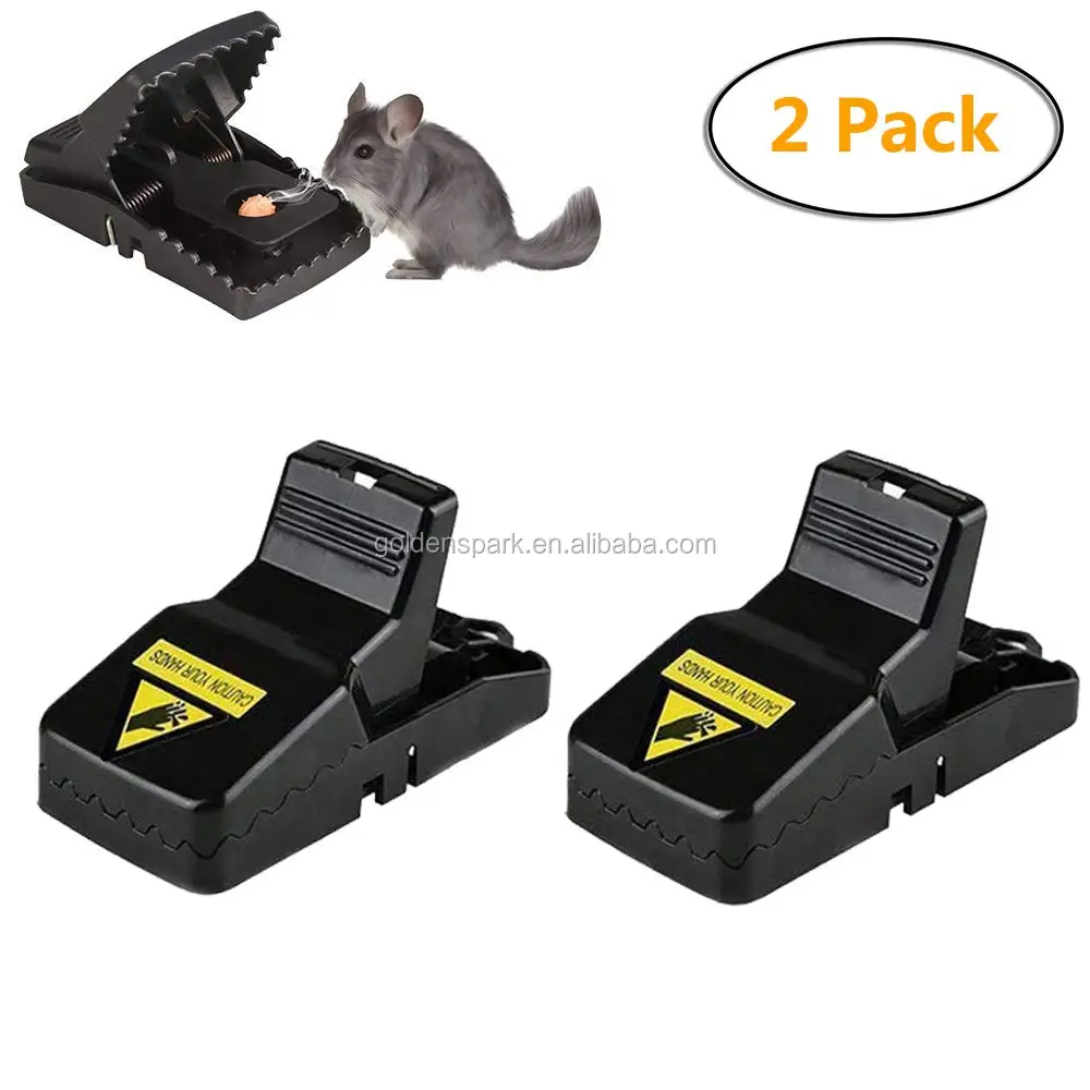 Mouse Traps Reusable Snap Mice Traps That Work Rodent Killer Easy to Bait, 2 Pack
