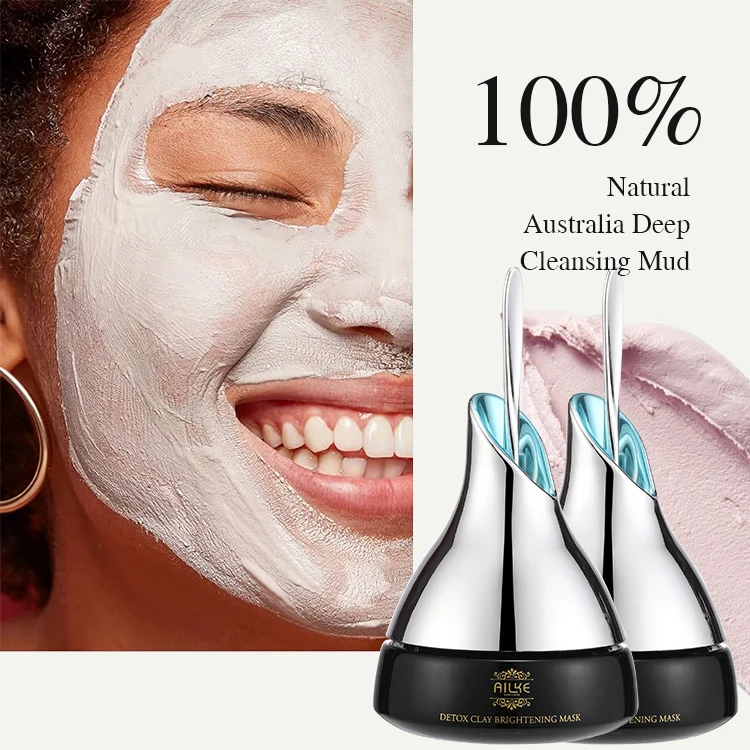 Natural Cosmetics Brightening Masks Clean Makeup Clay Hydrating C Whitening Moisturizing Mud Facial Face Mask For Women