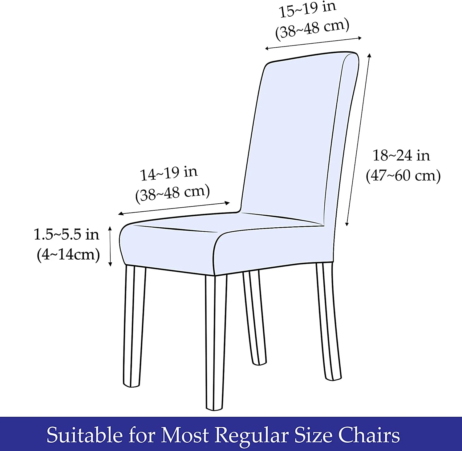 Wear-resistant Dust-proof Slipcover Chair Protectors Stretch Spandex Chair Covers For Dinning Room