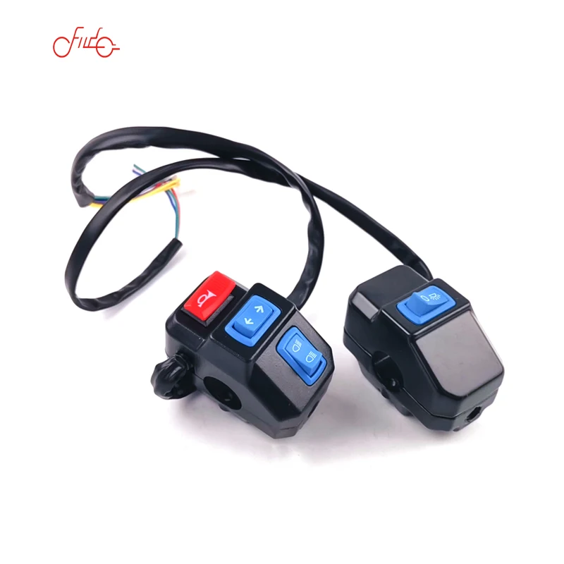 22mm Universal Motorcycle Handlebar Switch Headlight Turn Signal Light Horn On/Off Switch Assembly