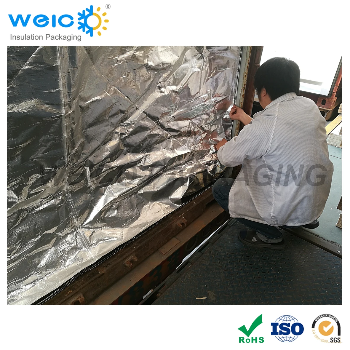 Теплоотражающее одеяло из алюминиевой фольги для изоляции контейнеров, Термоизолированный контейнер