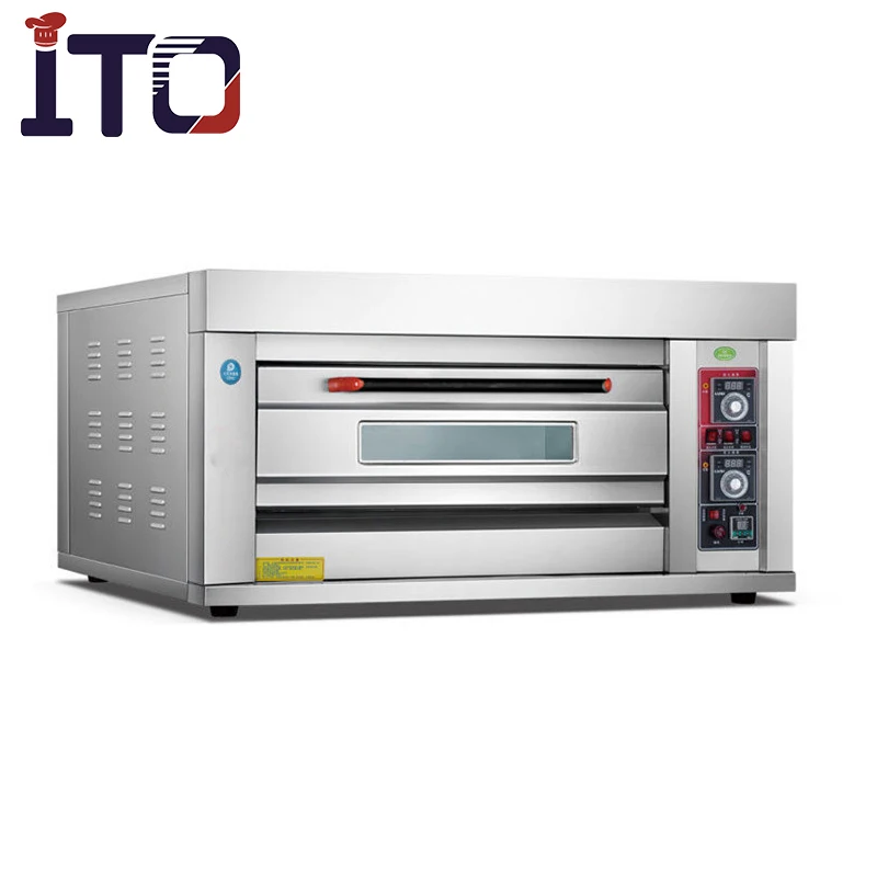 Электрическая/газовая Хлебопекарная машина для закусок оборудование хлеба 1 колода 2 лотка Печь Для Выпечки Пиццы