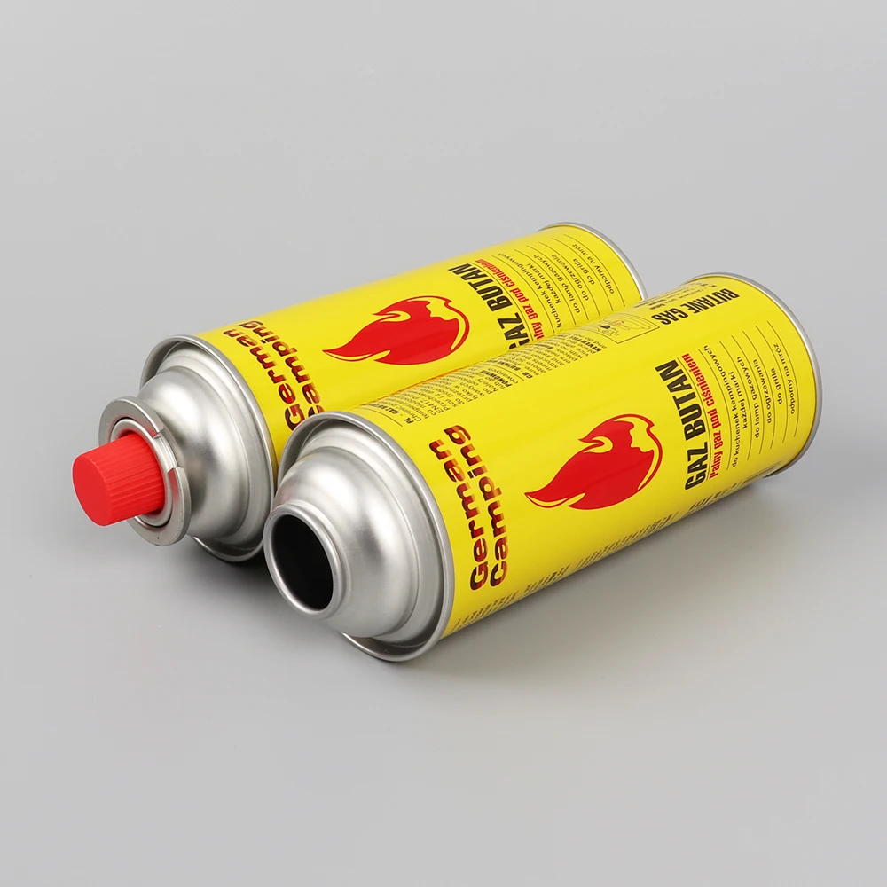 Straight Wall Type Butane Gas Can Tinplate Can with Offset Printing