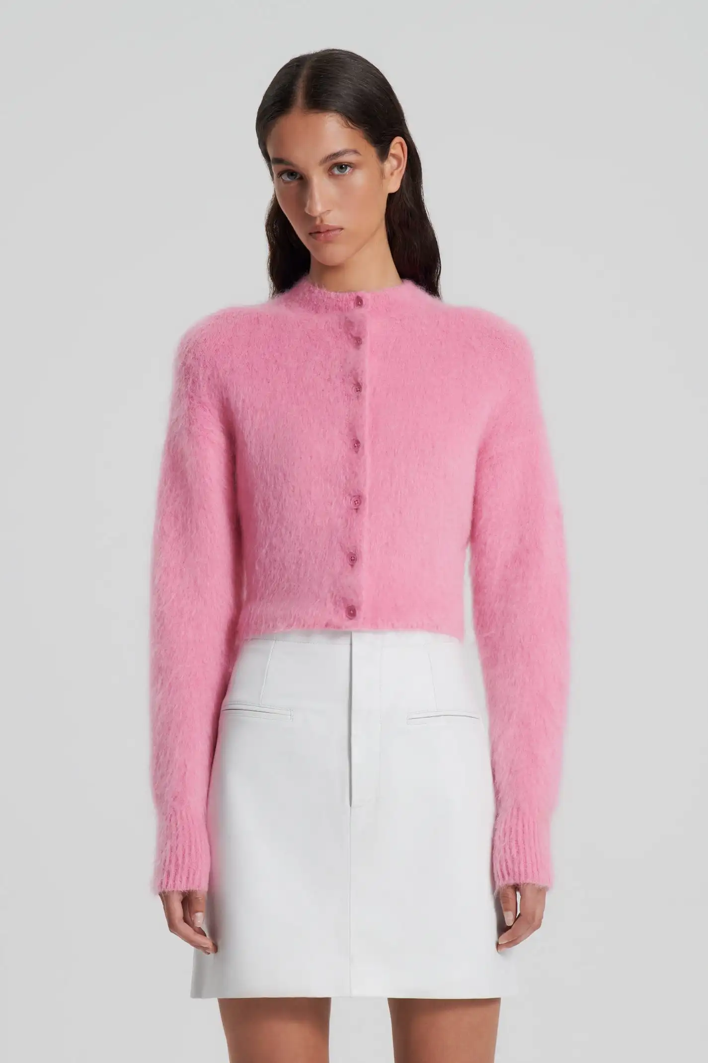 Made In China Inner Mongolia Cardigan Womens Female Sweater Knitted Cardigan For Women Mohair Cardigan