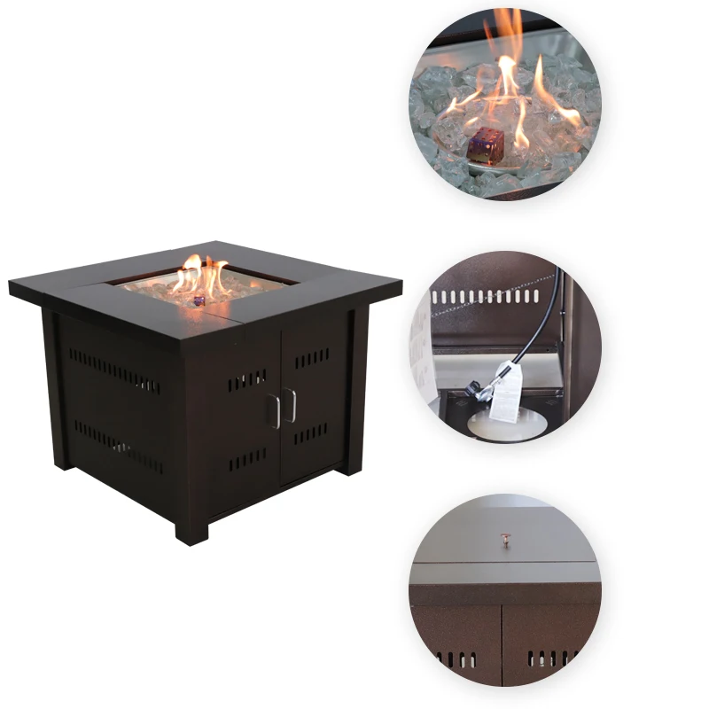 Hot Selling Cheap Custom Outdoor Black Steel Patio Gas Fire Pits
