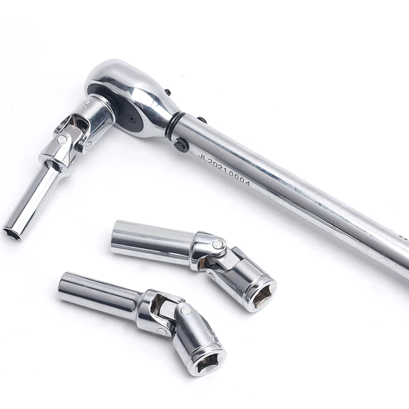 Universal Joint Rotary Spark Plug Extended Hex Socket 3/8 Drive Size 3 Sections 80mm