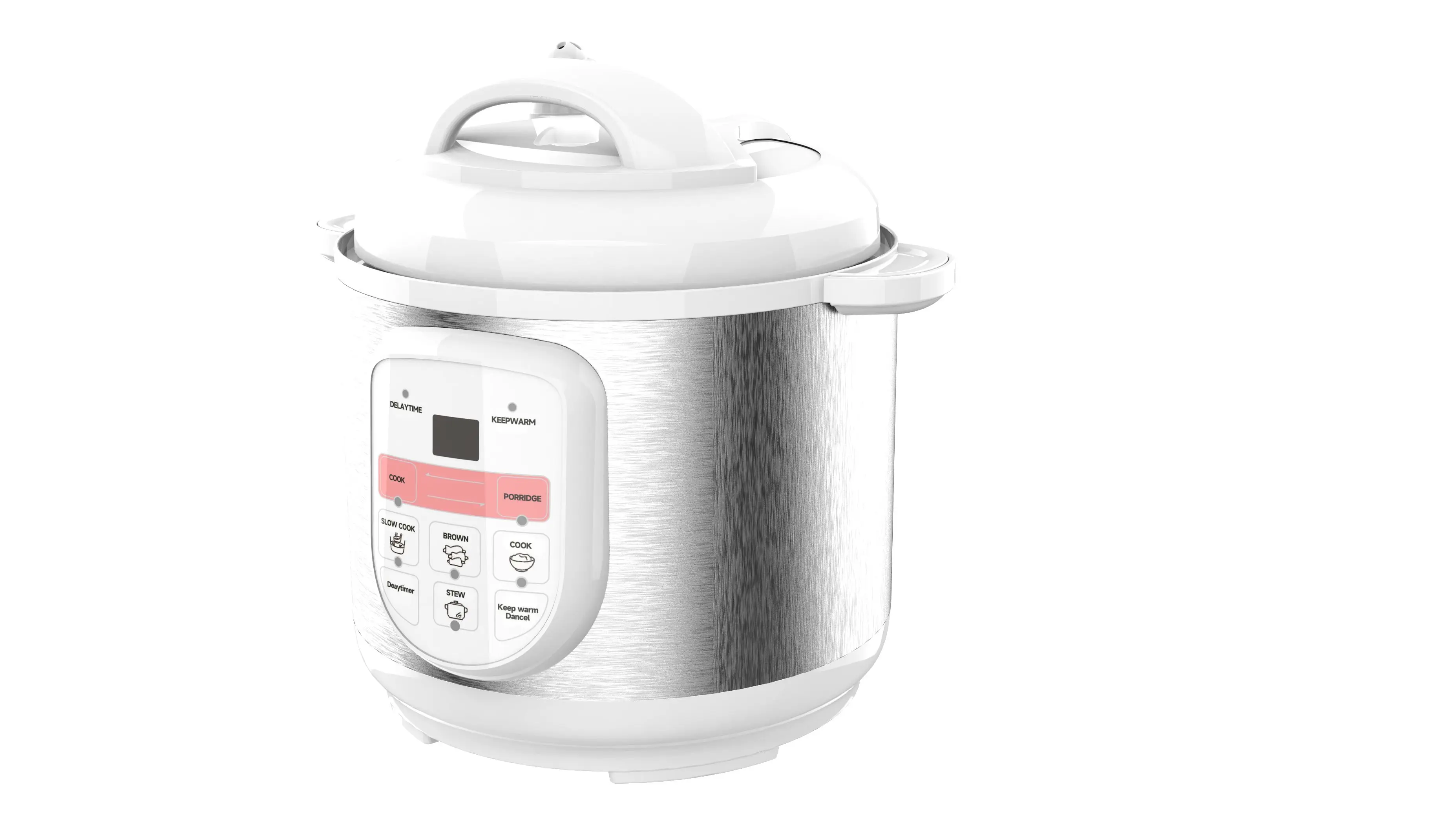 Multifunctional Pressure Cooker Electric Pressure Cooker Metal PTFE 100V 30-70ka Commercial Multi 3 in 1 White Stainless Steel