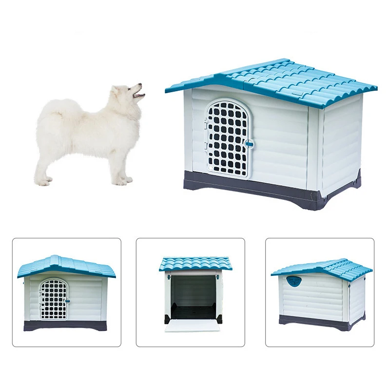 Pet dog house removable pet villa plastic dog cage dog house outdoor