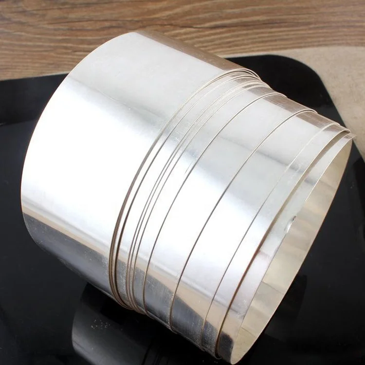 99.999% 0.1-1mm thickness high purity silver foil/ribbon/strip/sheet/plate