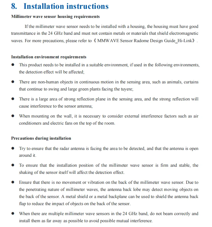 RUIST 24GHz RUIST HLK-LD2410S 24G low-power radar sensor module HLK-LD2410S Human Presence Sensor switch intelligent sensor