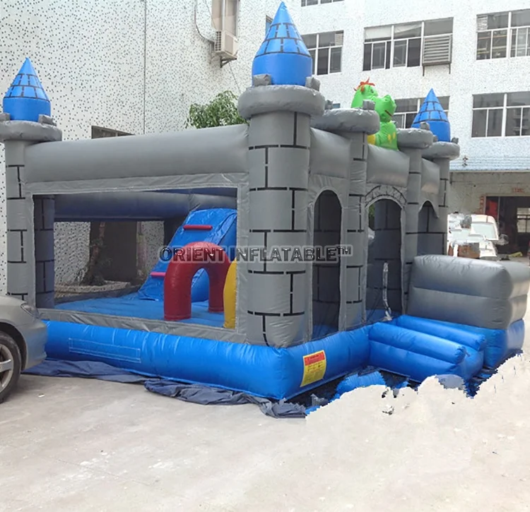 Orient Inflatables Popular 5n1 dragon combo inflatable bouncy castle and slide