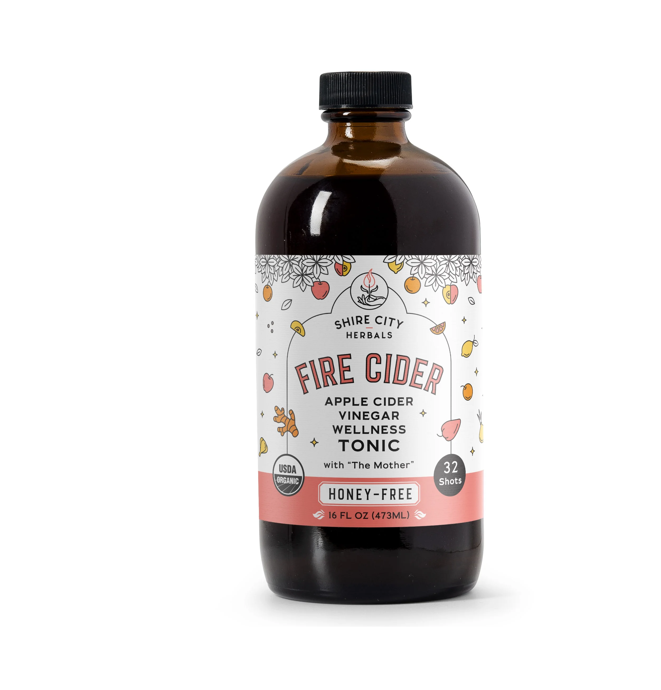 
USA Shire City Herbals Honey-Free Fire Cider 6pk 16oz Liquor For Wholesale 