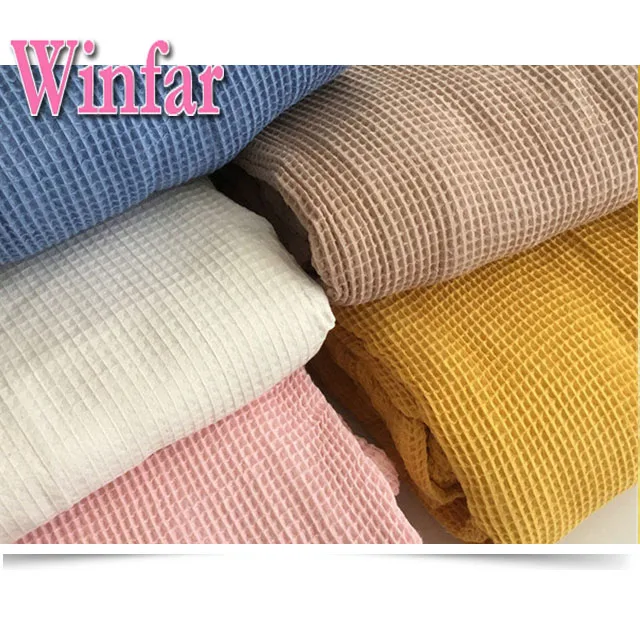 plain jersey polyester cotton elastane waffle knitted fabric polyester