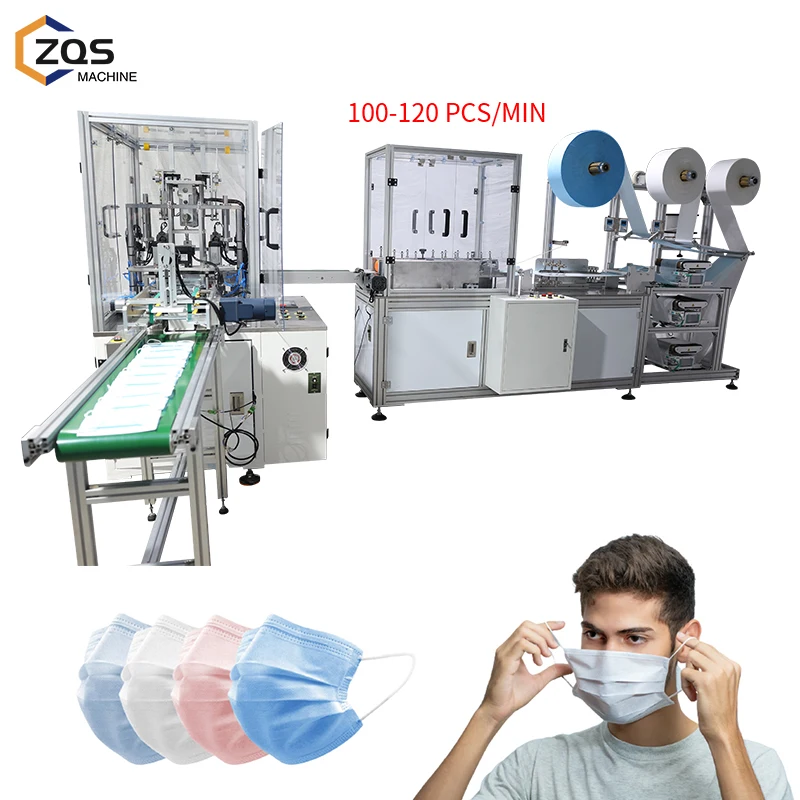 Fully Automatic 1+1 9 servo 6 roller 4 ultrasound Disposable Face Mask Machine surgical mask making machine
