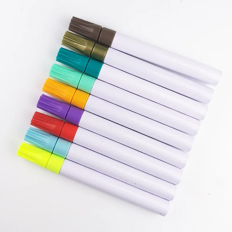 write on tyre ceramic glass wood window surface marker pen water proof vivid color oil based paint pen