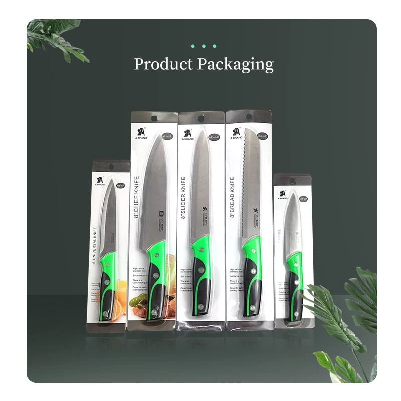 High quality kitchen cutlery 5pcs chef knife set stainless steel slicing knife cooking kitchen knivers