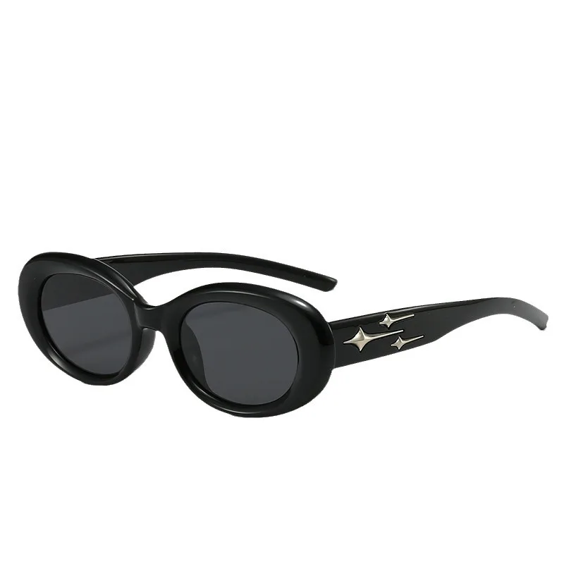 New G M Retro Oval Polarized Sunglasses for Women Fashion Black Sunglasses for Men Beach Accessories Sunshades UV400 Protection