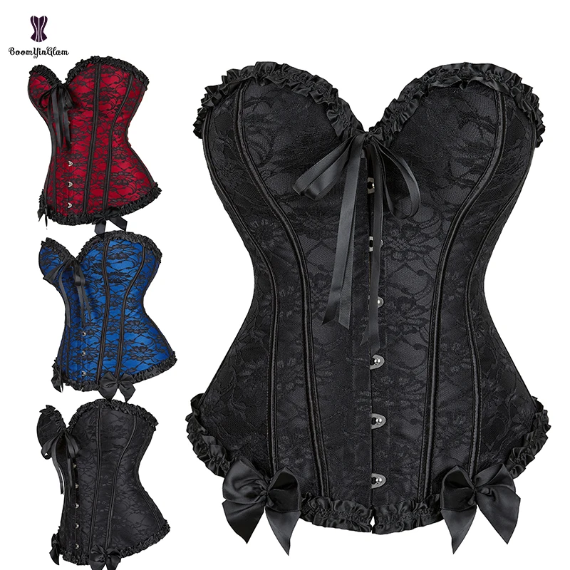 Busk Closure Back Lacing Ribbon Adjustable Sexy Fat Women Corsets Unique Sexy Women Pleated Corset Lingerie Plus Size 6XL