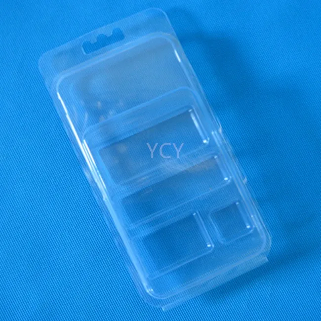 custom fold over double clear clamshell blister for crab crank bait fishing lure