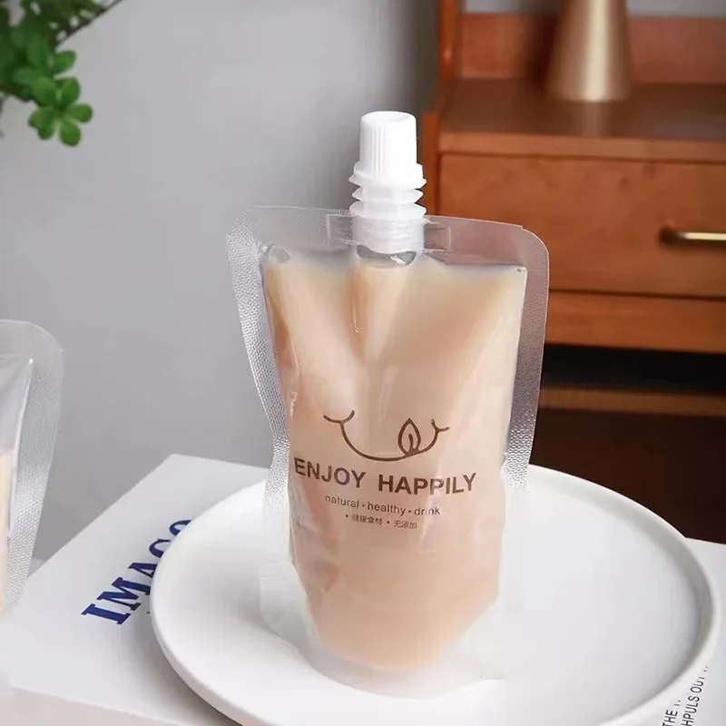 750ml 1000ml Mylar Doypack Plastic Nylon Packaging Material Dish Washing Liquid Soap Spout Pouch PE Security Juice Bag Beverage