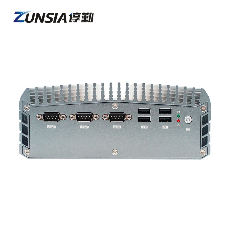 Zunsia 2 Lan 6COM Embedded Industrial Computer Case Core i5 i7 Celeron J6412 N100 2*DDR4 6USB 1*HD VGA IOT X86 Fanless Mini PC
