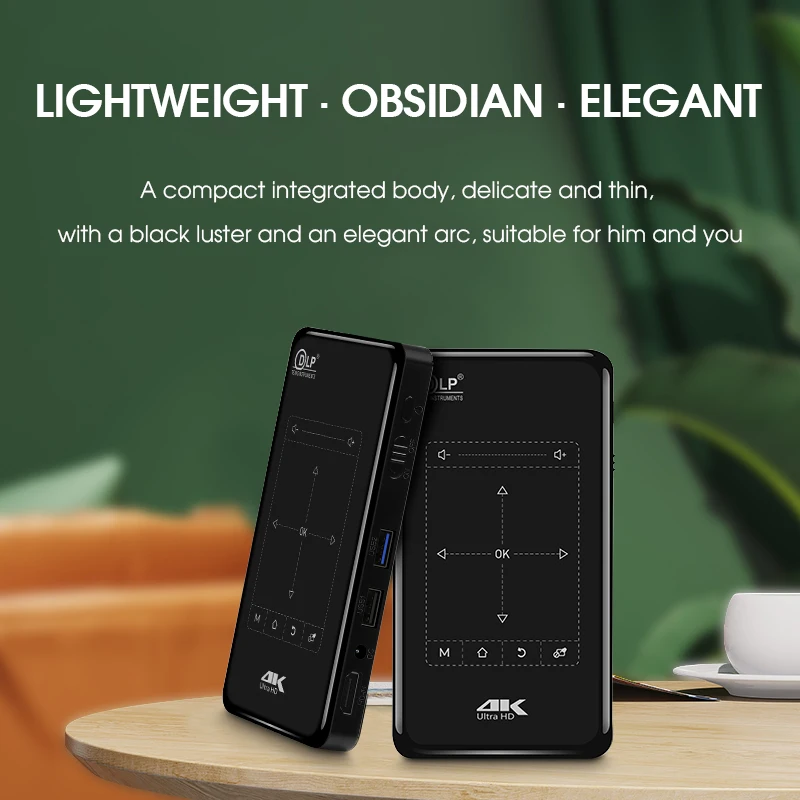 Hot sales touch 4k 3D mini LED Android 9.0 Projector P09 II for business home 1G+8G