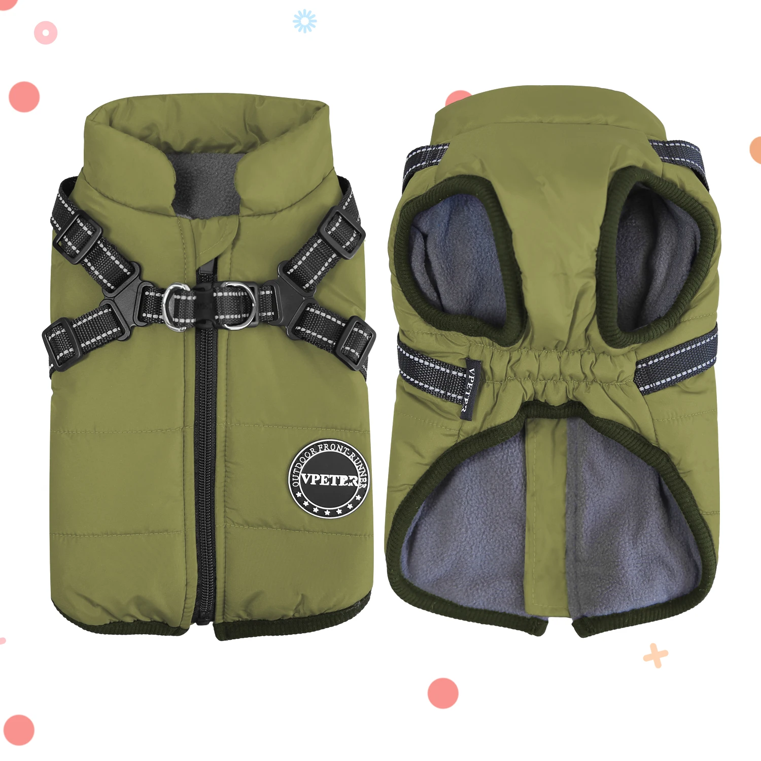 Top Quality Dog  Winter Coats Wholesale Price Pet Clothes Made In Cotton Polyester Dog Coat Customized Dog Jacket