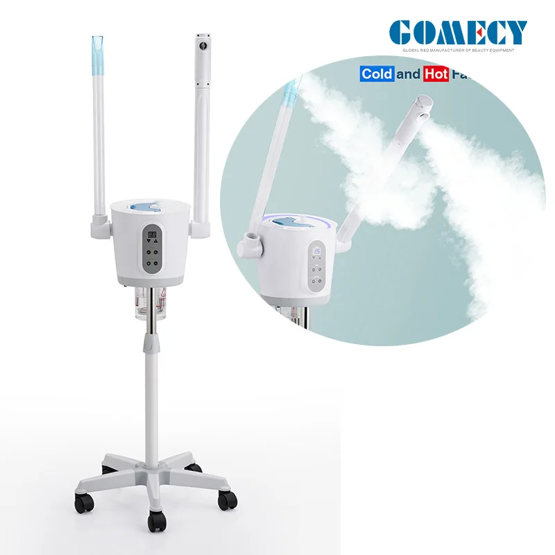 SPA Home Use New Beauty Equipment Skin Moisture Small Size Facial Steamer Hot and Cool Ozone Face Spa Facial Steamer with Lamp
