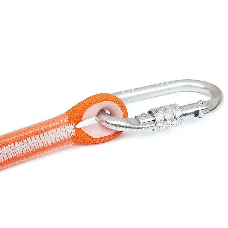 fall arrest safety lanyard with snap hook carabiner for working at height construction