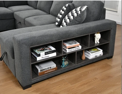 2024 Modern king size  living +room sofa beds for home sleeping multi-function u sofa bed  U Shaped set 7 seater W1417S00026