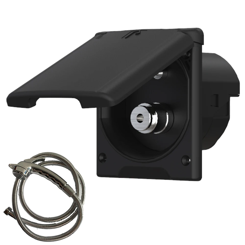 RV Exterior Shower Box Kit with Hose and Head for Caravan Camper Boat Marine