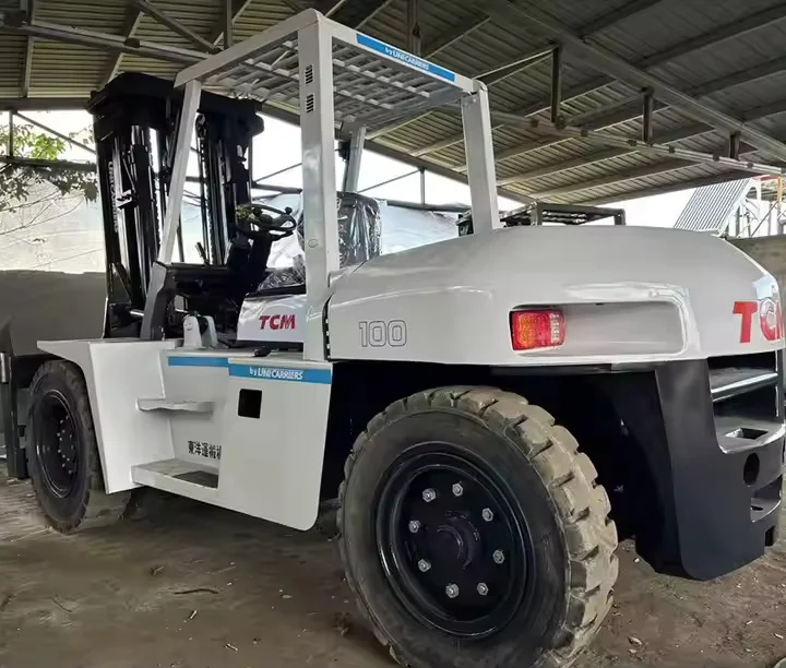 Оригинальный Подержанный TCM FD100 вилочный погрузчик дизельный Япония 10 тонн двигателя внутреннего сгорания tcm