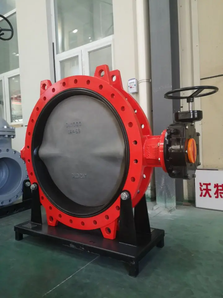 DN600-DN2800  U section  flanged  butterfly valve with Rotork actuator factory price U section butterfly valve