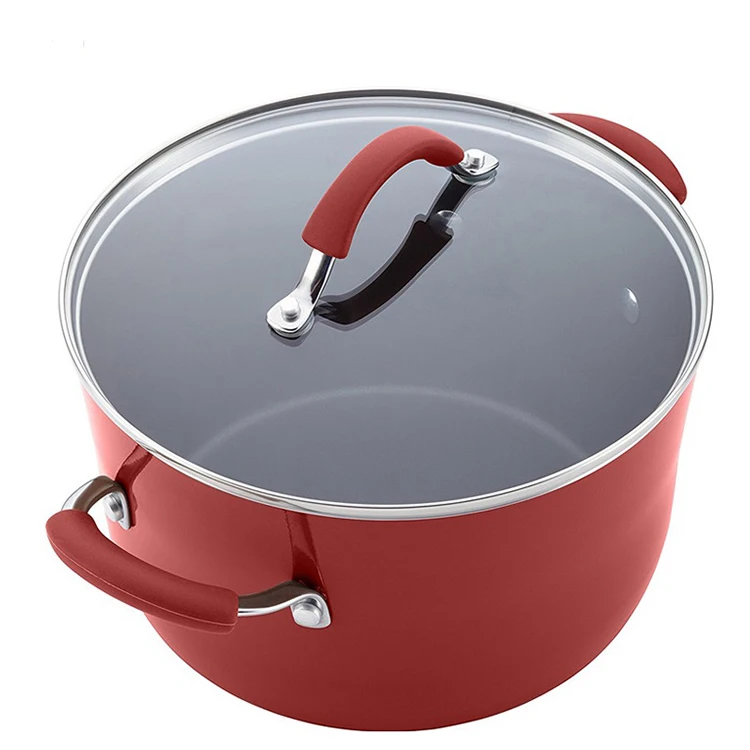 12 Pcs Non Stick Cooking Set Ceramic Cookware Set Cooking Pots Non-stick Cookware