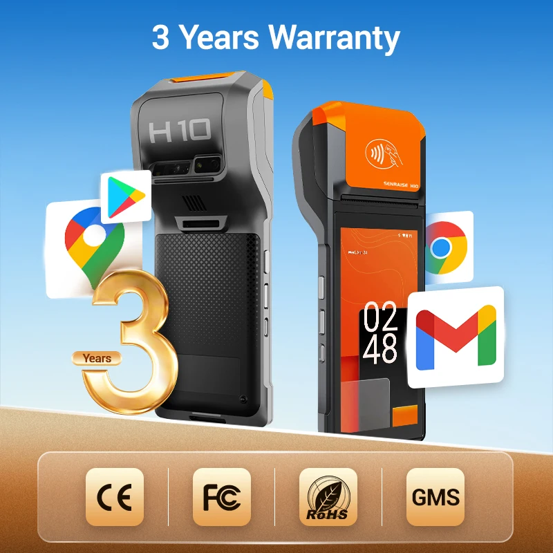 New Trends H10P Portable 4G WIFI GMS CE Touch Screen Android Mobile Cash Register Pos Machine Terminal with 58mm Thermal Printer