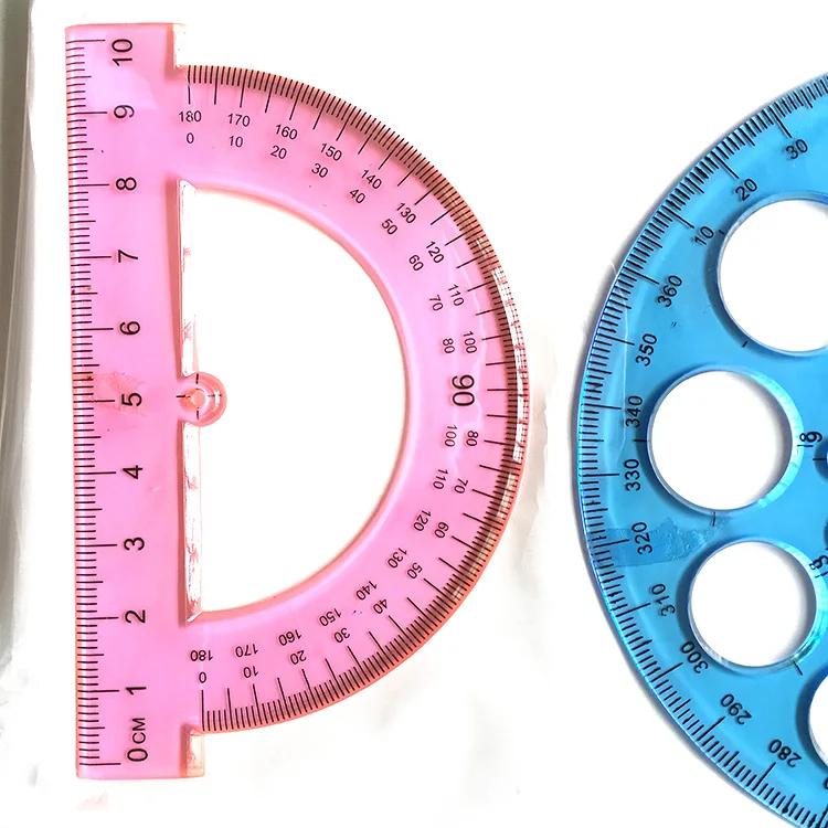 5-Piece Geometry Ruler Set Essential Tool for Math and Drawing